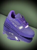 Louis Vuitton LV Trainer Sneaker in white calf leather with colorful detailing and Virgil Abloh design signature