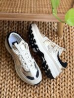 Men’s Platform Vintage Suede Leather Trainer Sneakers with gum sole and retro color blocking