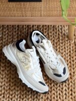 Men’s Platform Vintage Suede Leather Trainer Sneakers with gum sole and retro color blocking