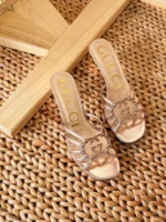 Gucci crystal GG motif high heel sandals with slim stiletto in UAE