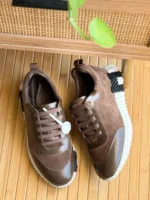 Hermès Bouncing trainer sneakers with technical mesh and suede H detail