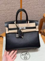 Hermes Birkin 25 Togo Leather Black with Palladium Hardware