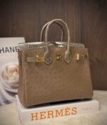 Hermès Birkin 30 Mousse Ostrich Exotic Leather Handbag