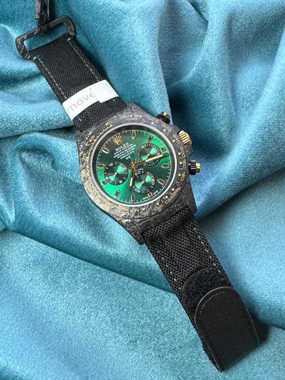 Rolex Daytona Custom Gradient Green Gold Custom Rolex Daytona gold watch