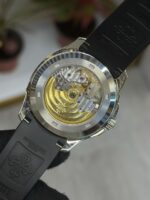 Patek Philippe Aquanaut watch with black embossed dial