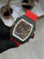 Richard Mille RM extra flat skeletonized watch in titanium
