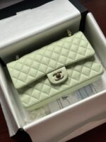 Chanel classic flap bag in premium quilted suede with gold-tone hardware