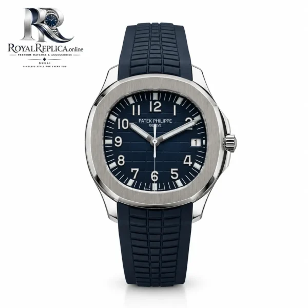 Patek Philippe Aquanaut Blue Dial Rubber Strap Luxury Watch