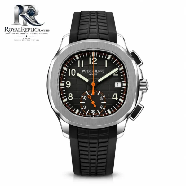 Patek Philippe Aquanaut Chronograph Black Dial Rubber Strap Watch