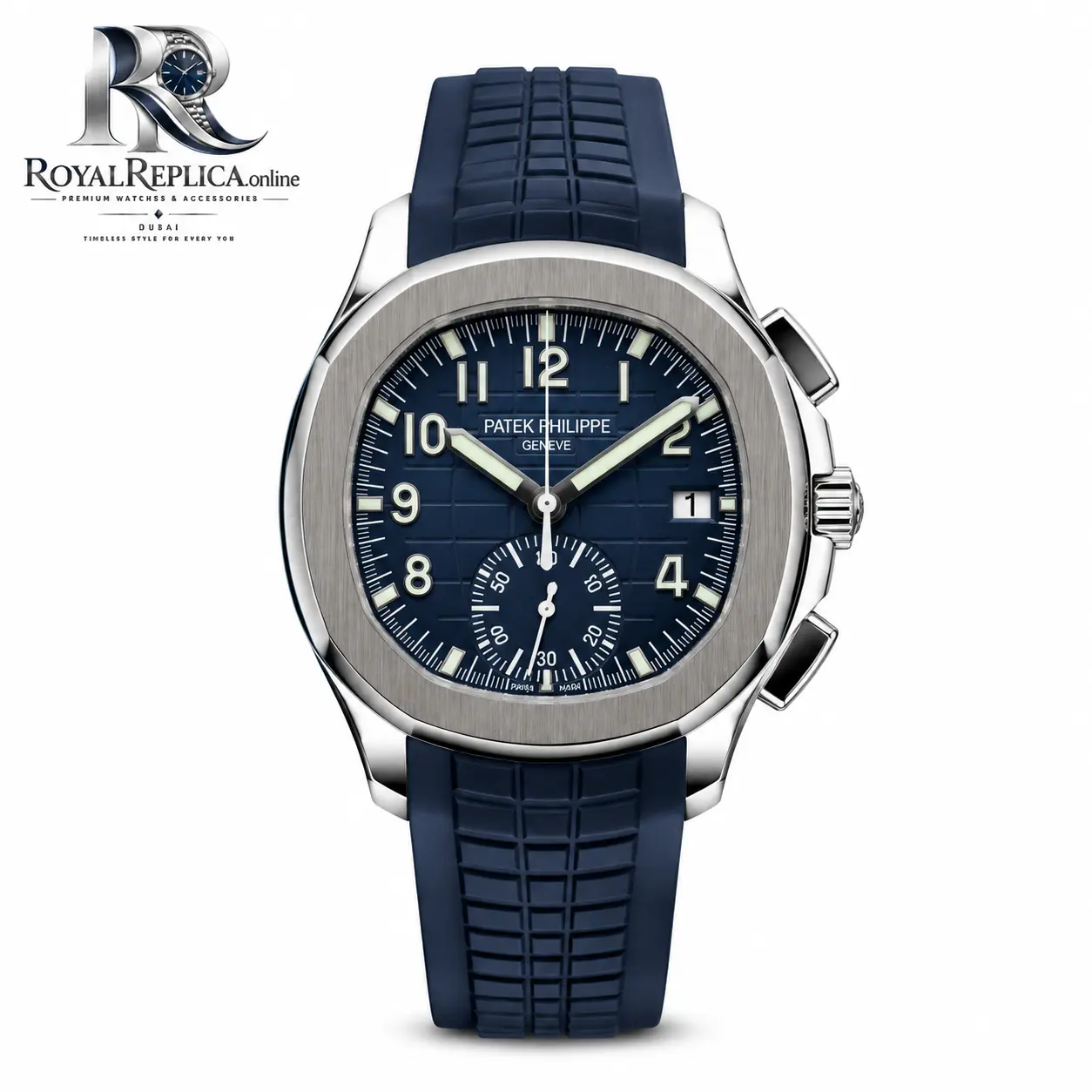 Patek Philippe Aquanaut Chronograph Blue Dial Rubber Strap Luxury Watch Patek Philippe Aquanaut Chronograph Blue Dial Rubber Strap Luxury Watch