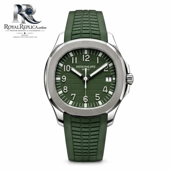 Patek Philippe Aquanaut Green Dial Rubber Strap Luxury Watch UAE