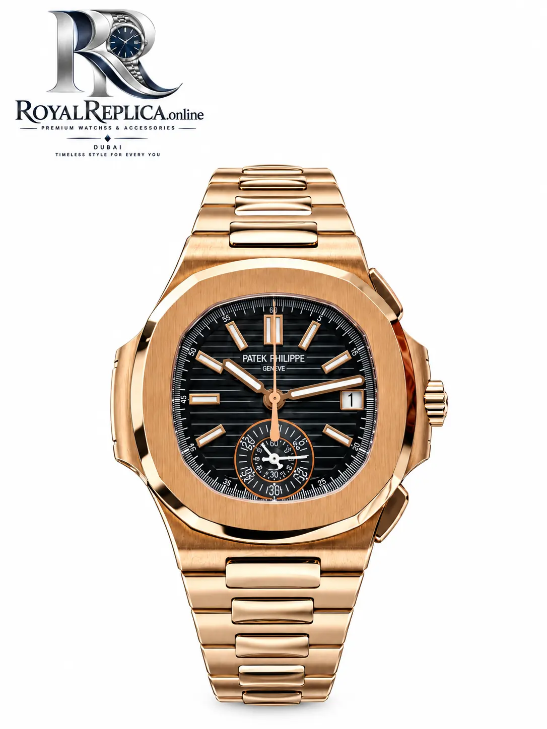Patek Philippe Nautilus 5990R Rose Gold Black Dial Watch Patek Philippe Nautilus 5990R Rose Gold Black Dial Watch